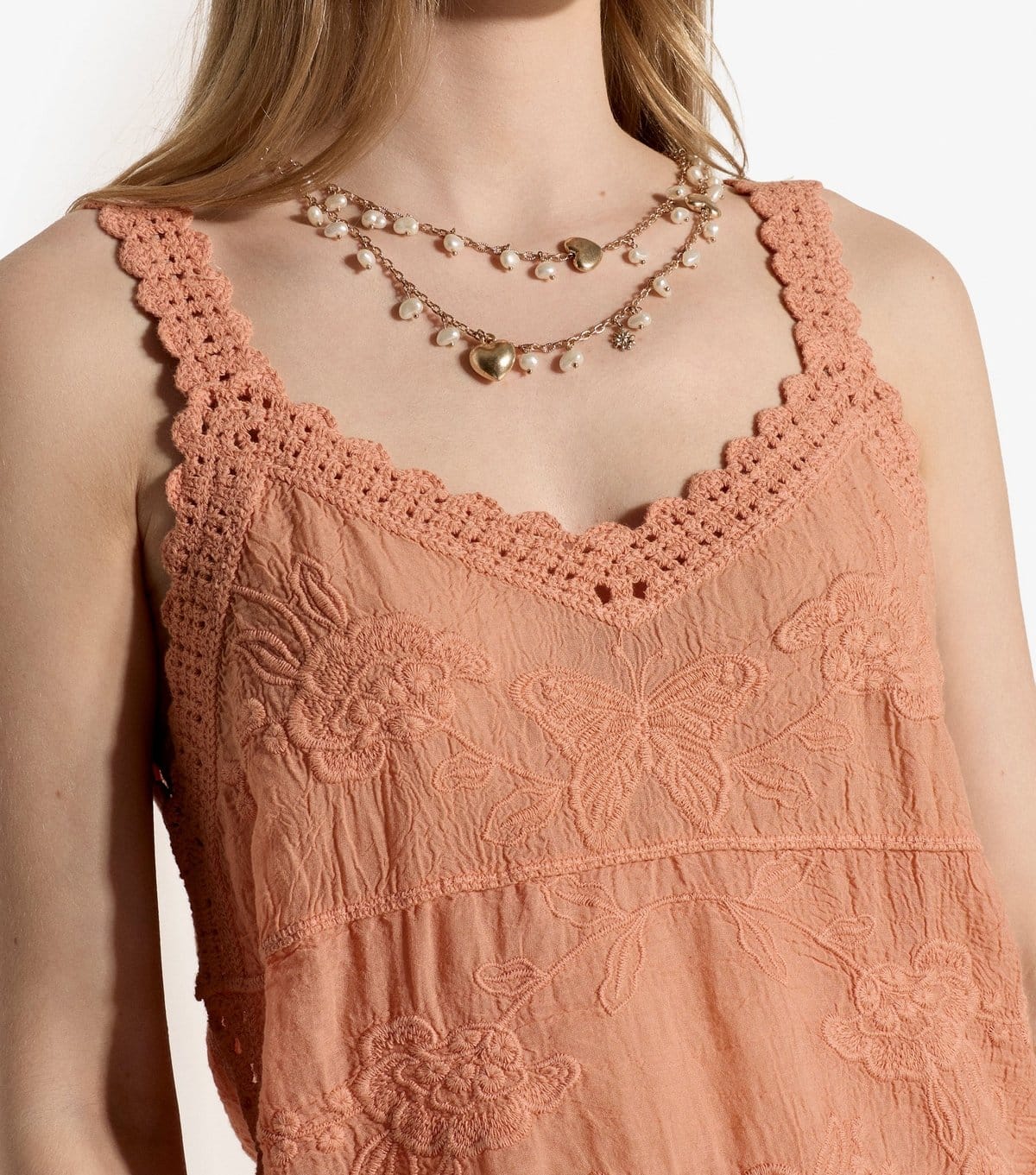 Apricot Women's Light Pink Cotton Floral Embroidered Top Apricot New Look - 4