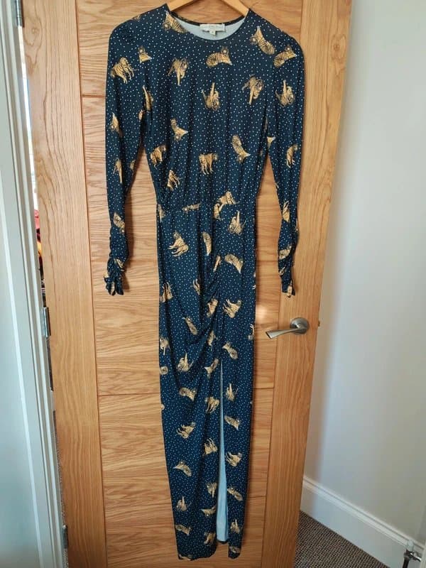 Never Fully Dressed Never Fully Dressed Dress - Harlowe - black and polka with tigers - size 8