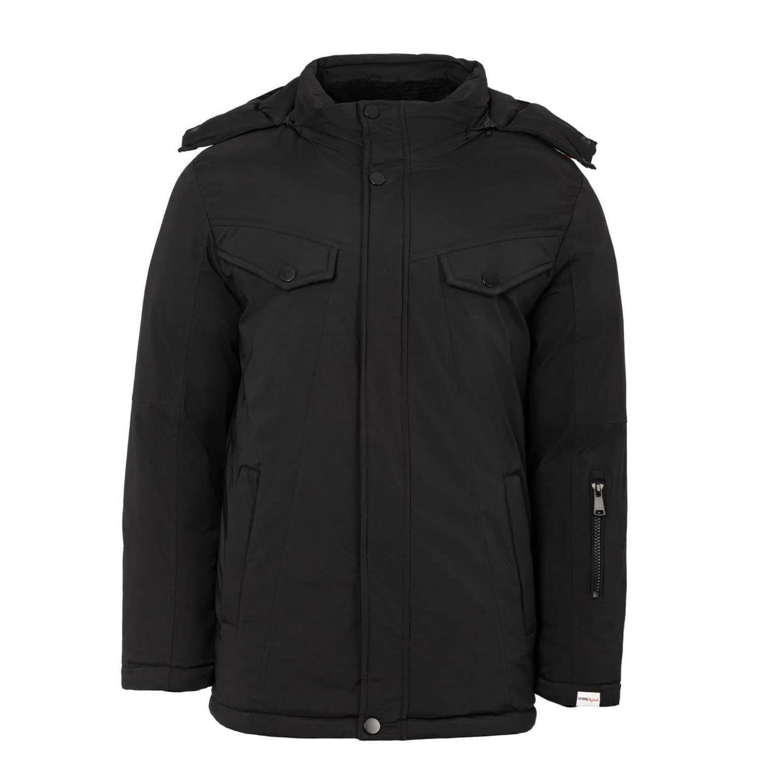 Lee Cooper Lee Cooper Men's Hooded Puffer Jacket in Black