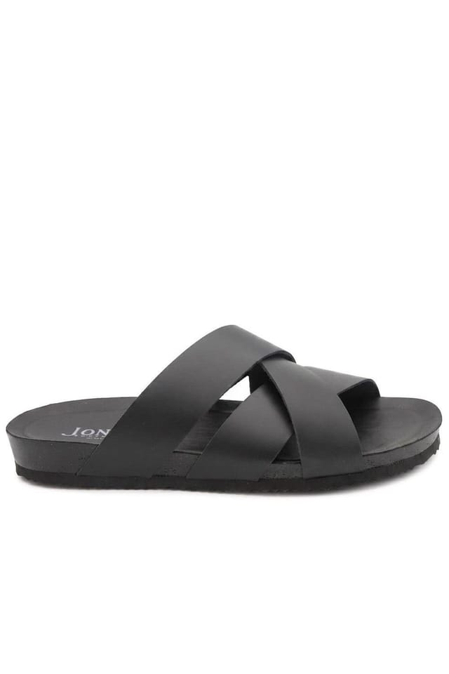 Jones Bootmaker Jones Bootmaker Men's Wallsend Leather Mule Sandals in Black - 2