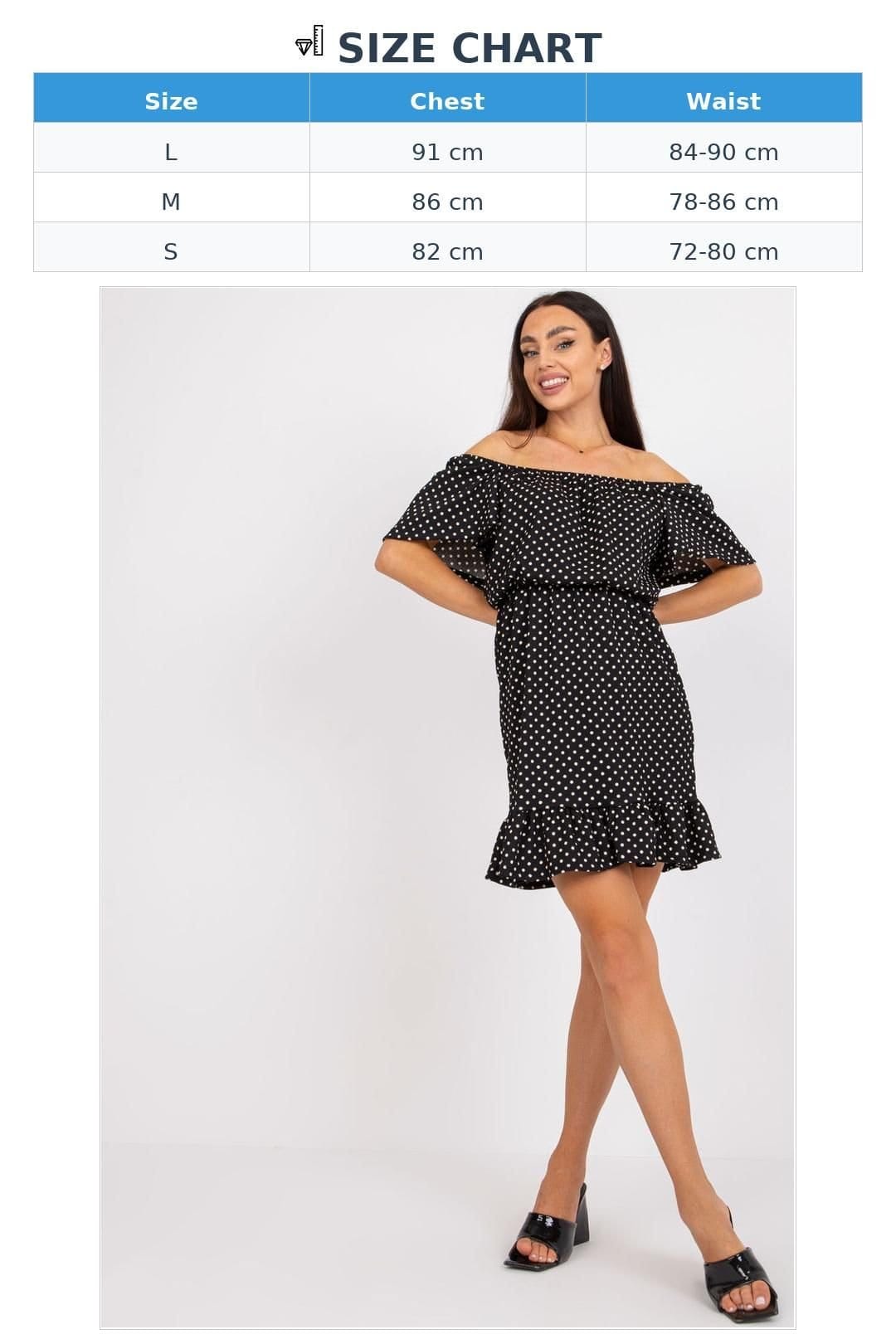 Love Lace Love Lace Women's Cotton Ruffle Sleeve Dress with Spanish Neckline in Black - 4