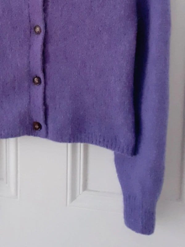 & Other Stories Purple Alpaca Button-Up Cardi