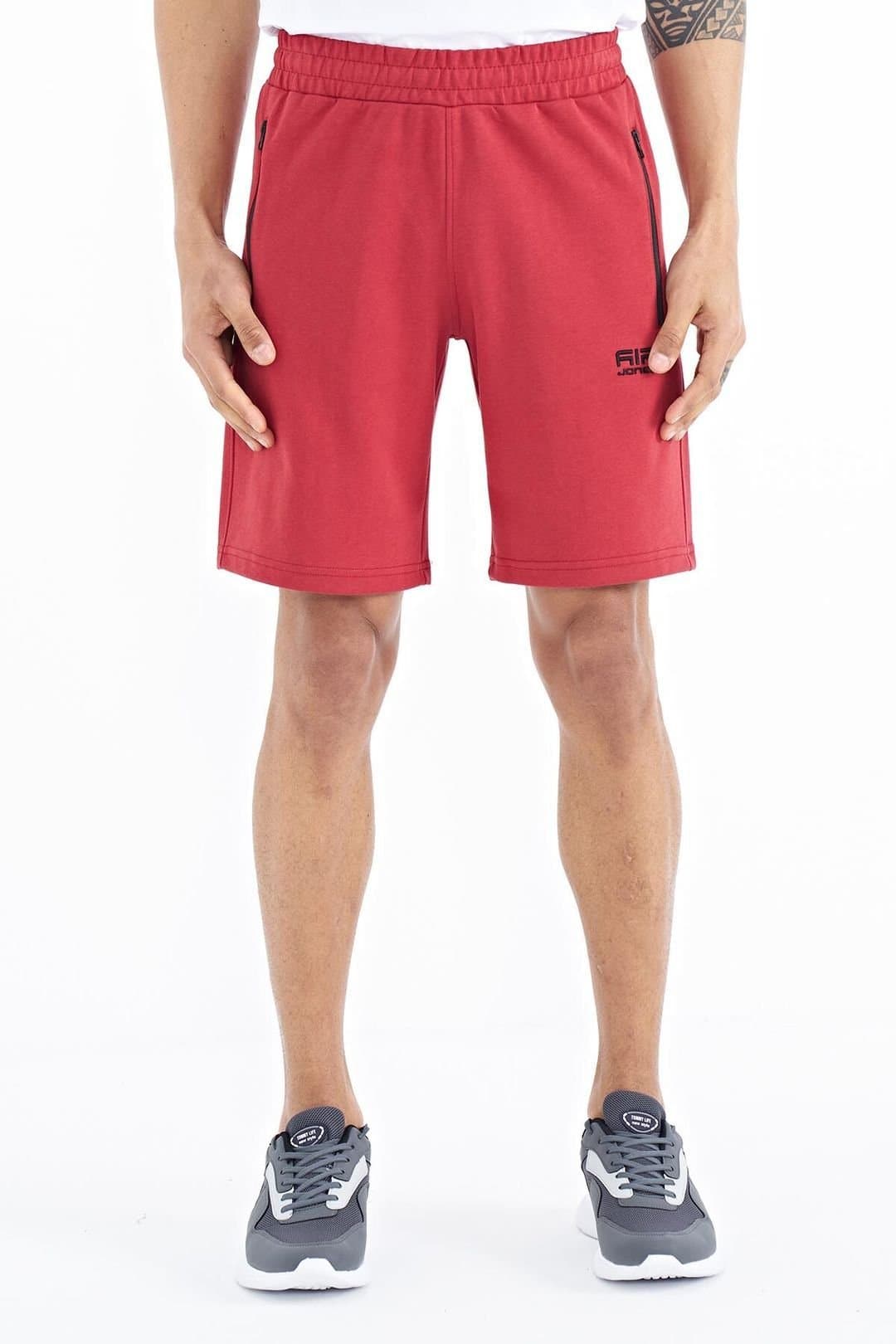 Tommy Life Tommy Life Men's Cotton-polyester Sweat Shorts in Red