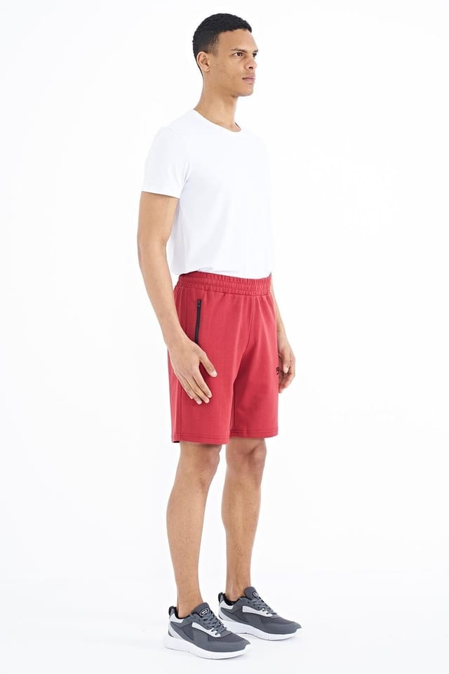 Tommy Life Tommy Life Men's Cotton-polyester Sweat Shorts in Red - 3