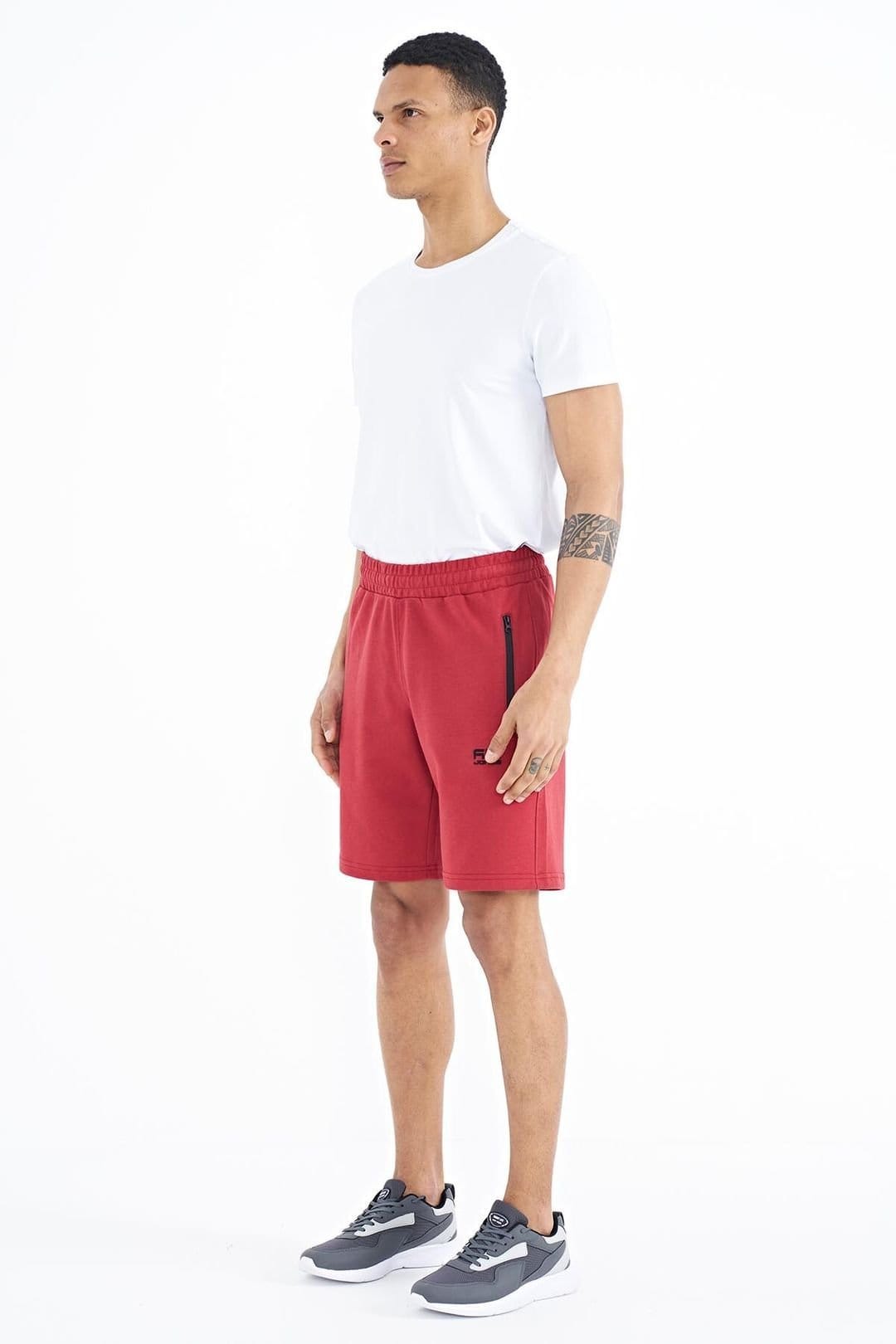 Tommy Life Tommy Life Men's Cotton-polyester Sweat Shorts in Red - 4