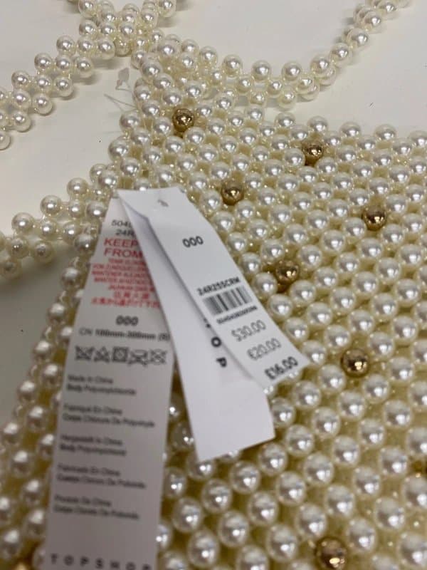 Topshop Fabulous Pearl handbag phone pouch Topshop New AB024