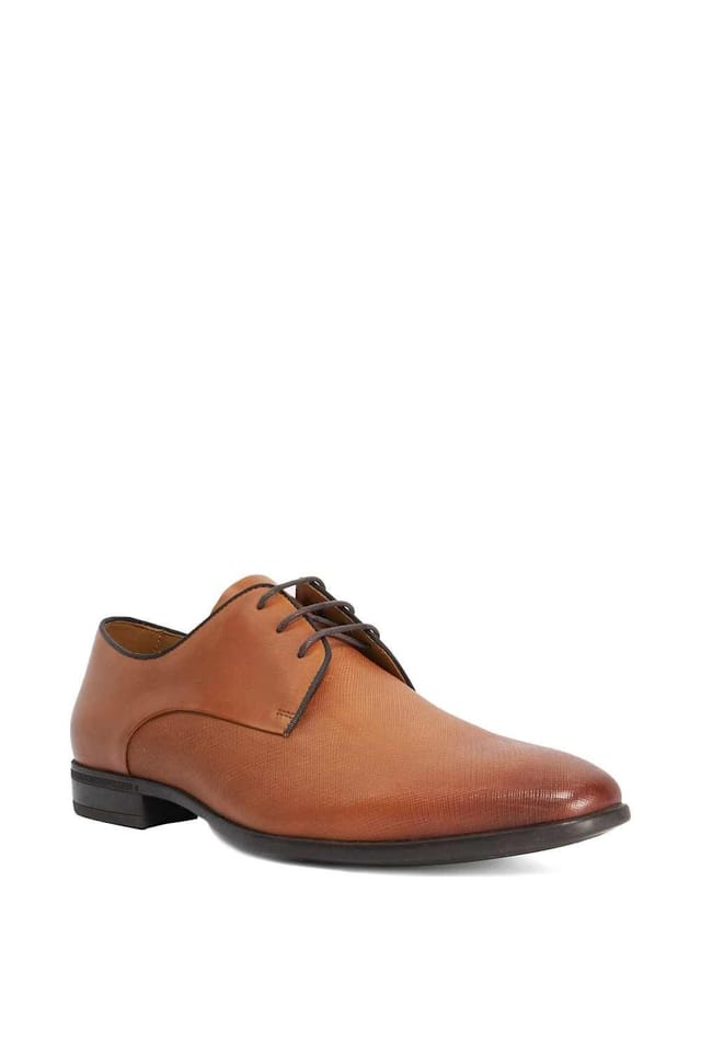 Dune London Dune London Men's Wide Fit 'Saffi' Leather Derbies in Brown - 2
