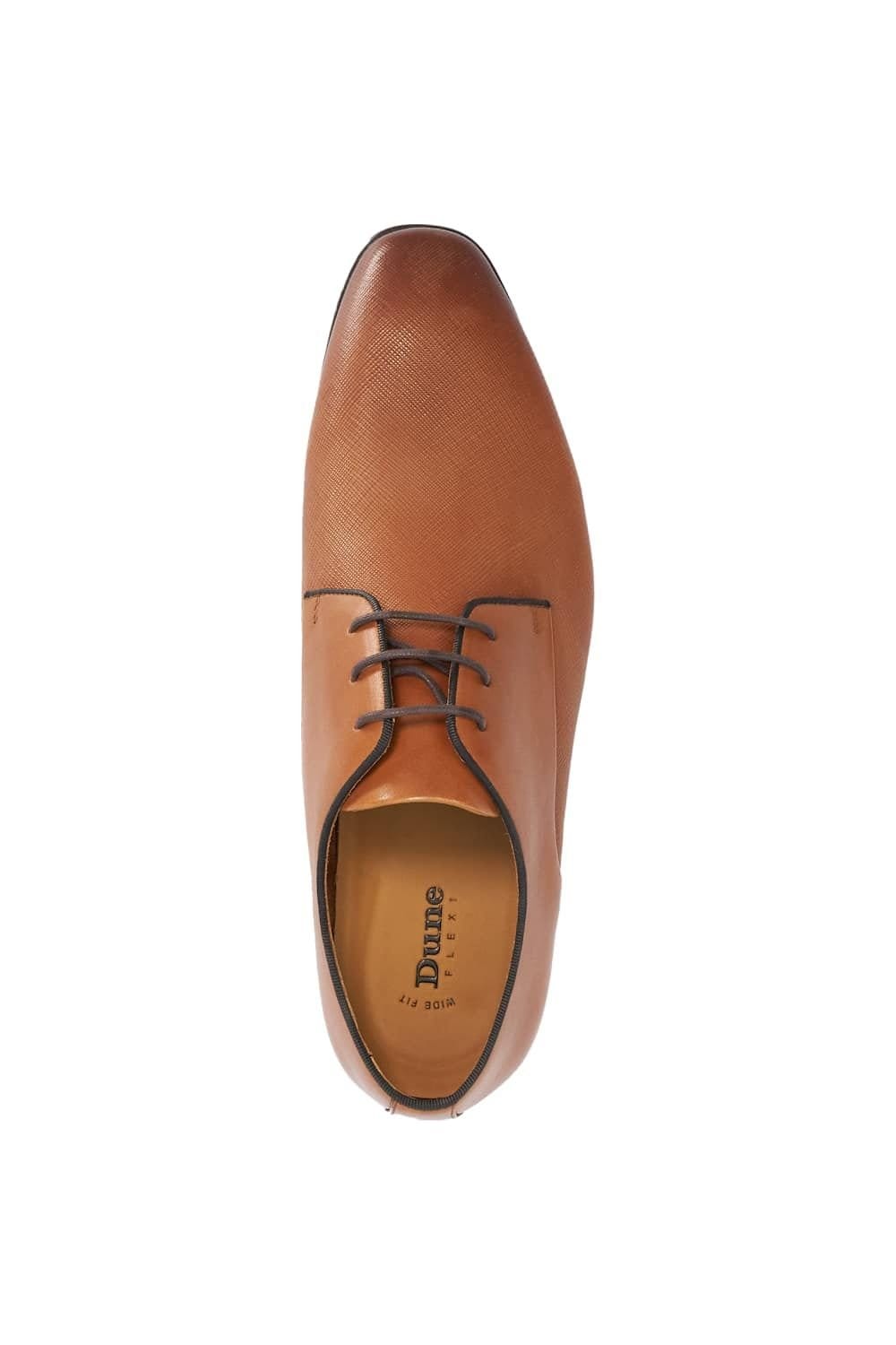Dune London Dune London Men's Wide Fit 'Saffi' Leather Derbies in Brown - 4