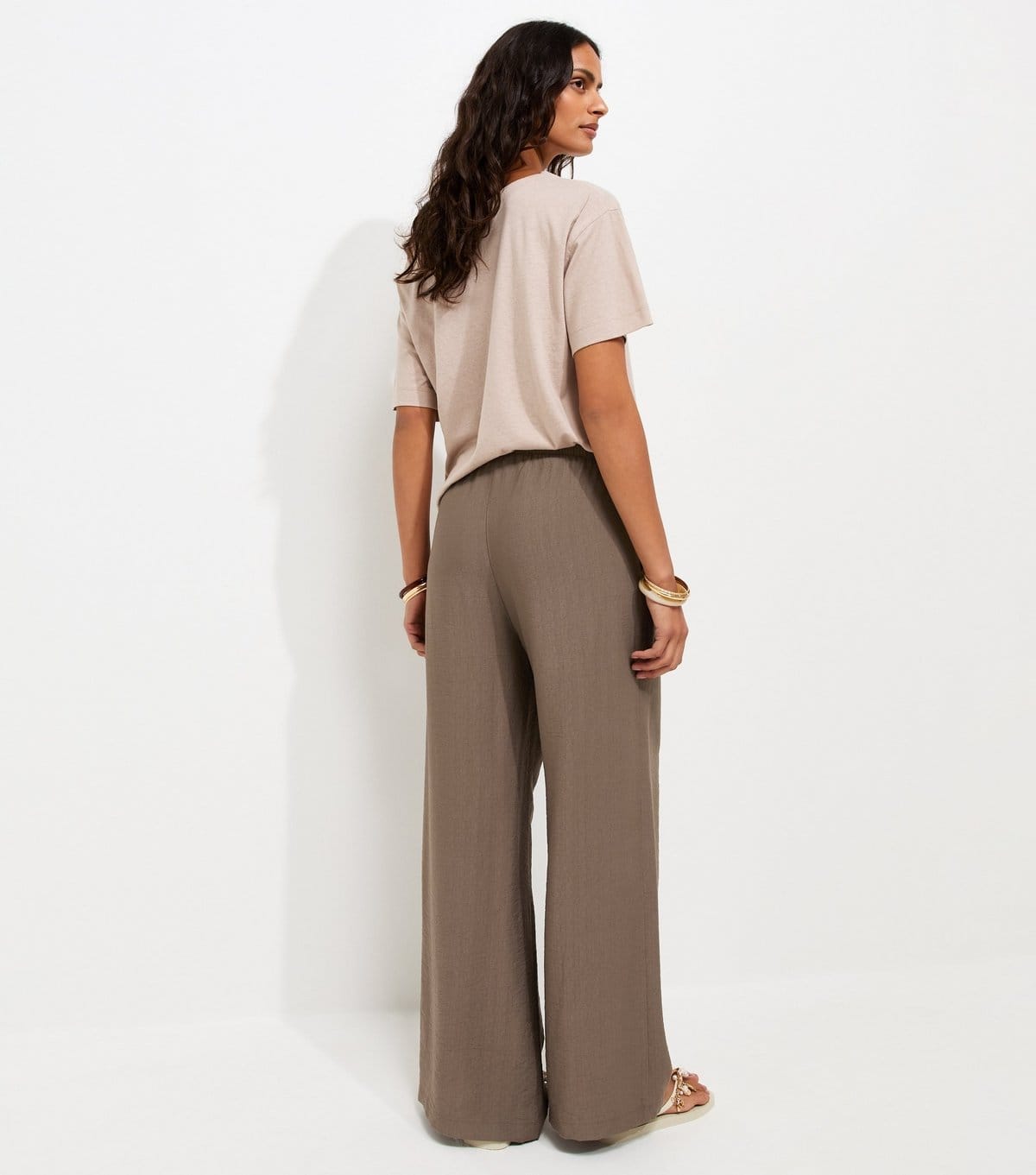 New Look Women's Mink Woven Wide Leg Trousers New Look - 4