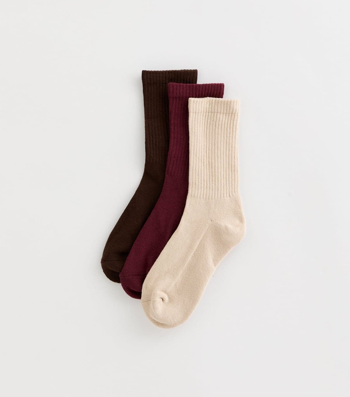 New Look Pack of 3 Burgundy Tube Socks New Look