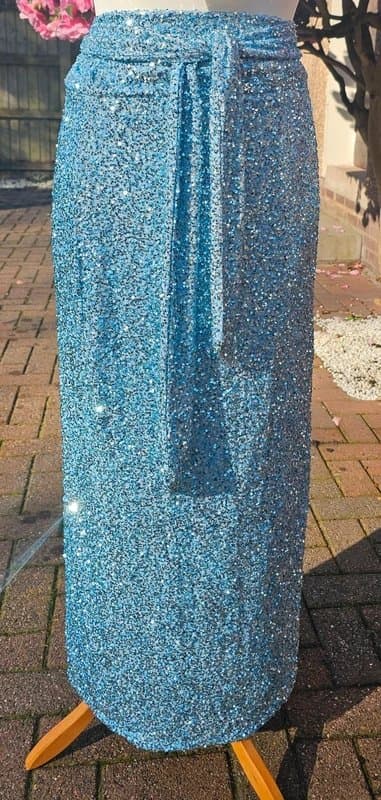 Never Fully Dressed Never fully dressed ice blue sequin Jaspre skirt new with tags size 12