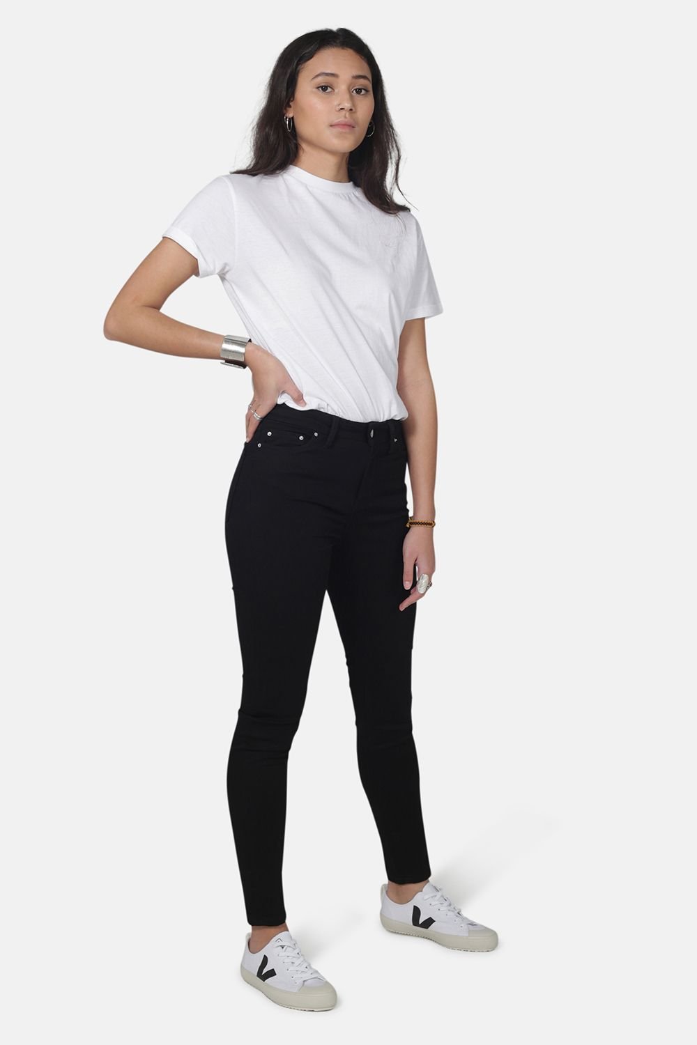 Monkee Genes Monkee Genes Women's Super Skinny Mid-Rise Denim Jeans in Black - 1