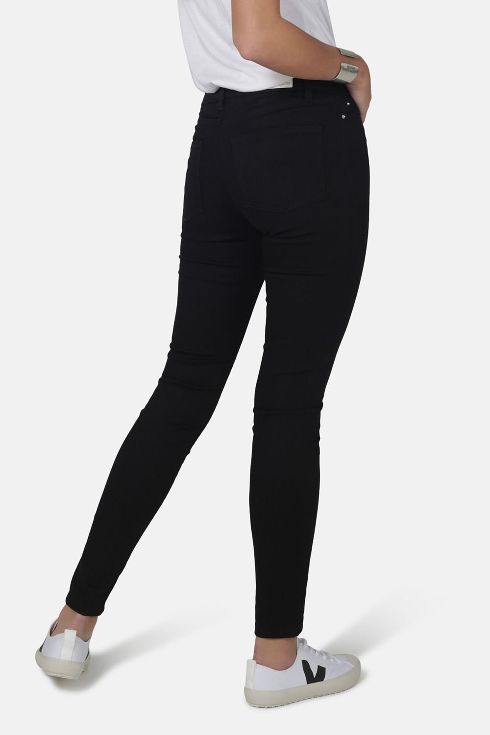 Monkee Genes Monkee Genes Women's Super Skinny Mid-Rise Denim Jeans in Black - 2