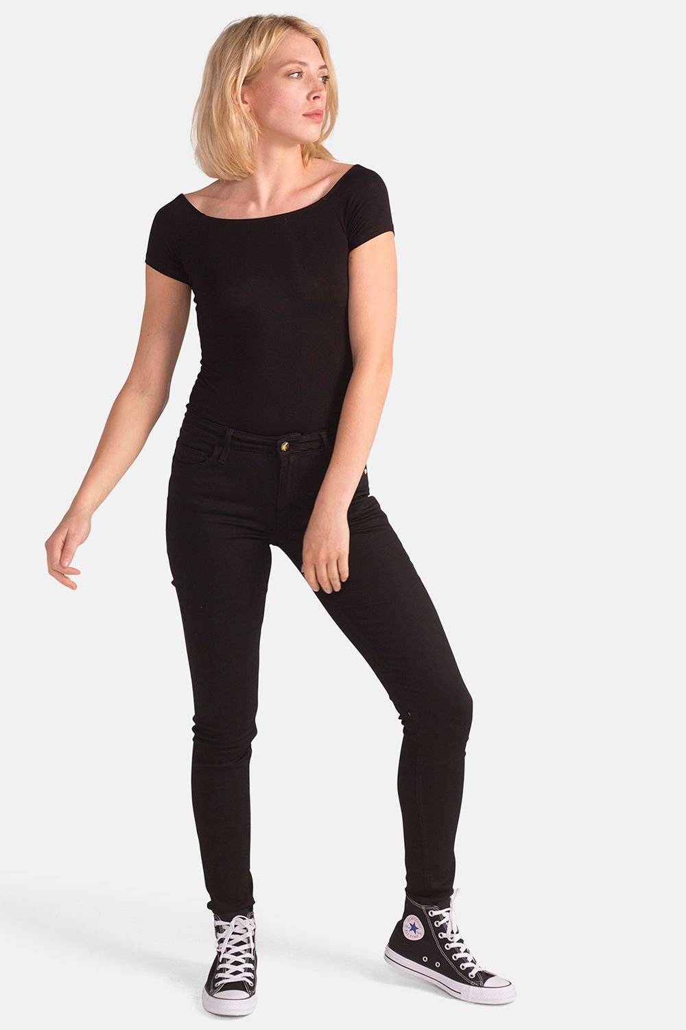 Monkee Genes Monkee Genes Women's Super Skinny Mid-Rise Denim Jeans in Black - 3