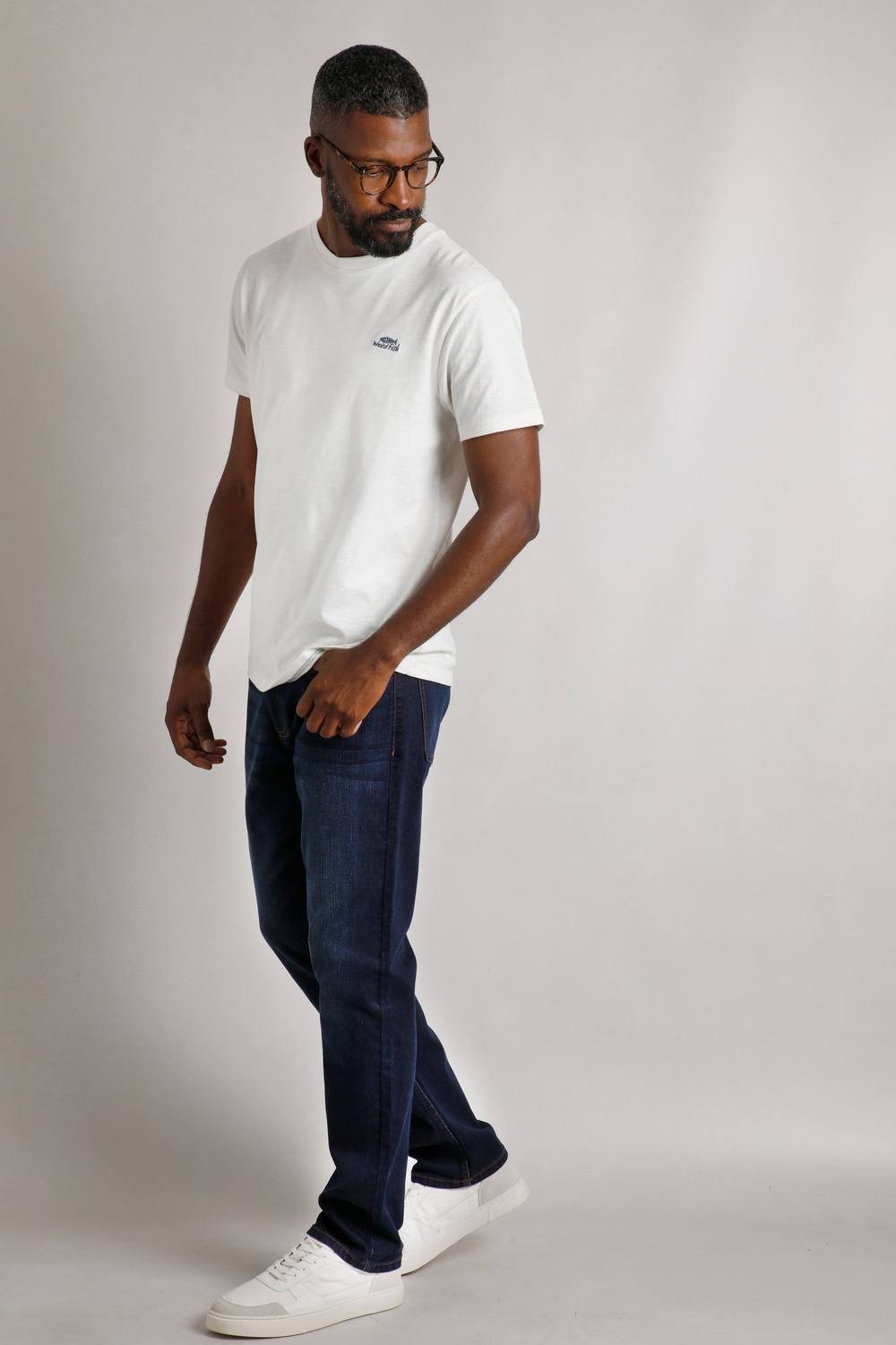 Weird Fish Weird Fish Men's Eddie Straight Leg Denim Jeans in Dark Blue - 2