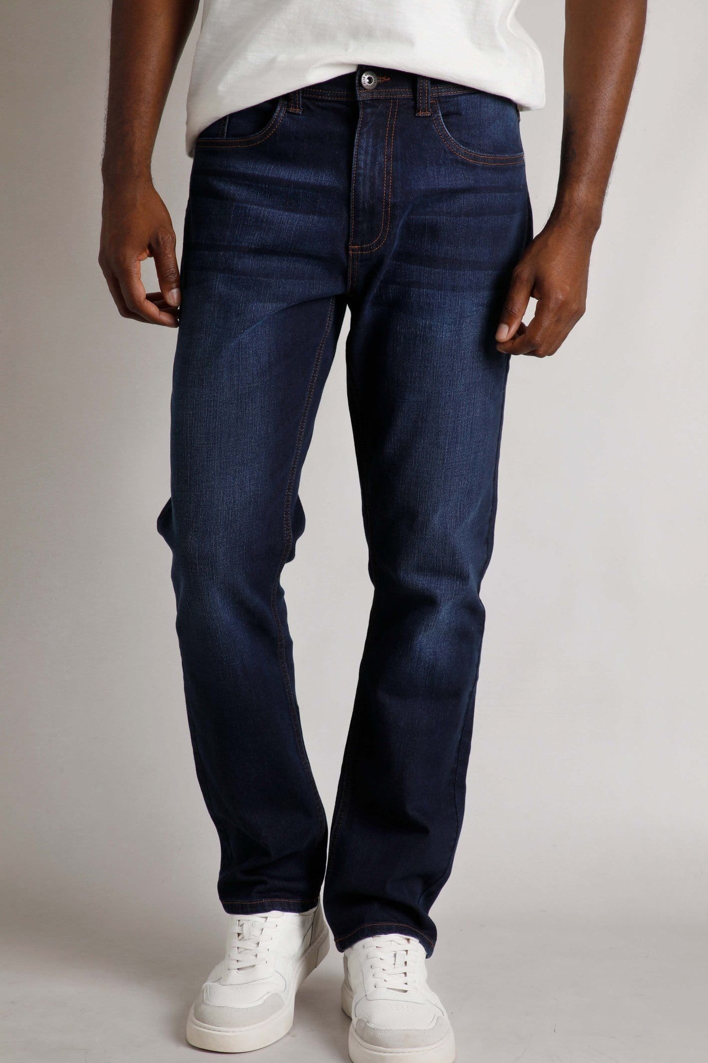 Weird Fish Weird Fish Men's Eddie Straight Leg Denim Jeans in Dark Blue - 4