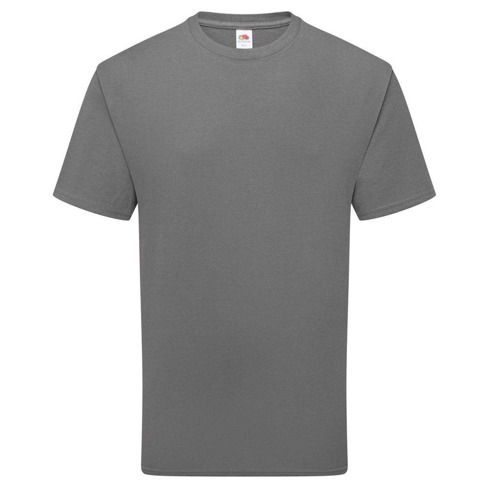 Fruit Of The Loom Fruit of the Loom Men's Pure Cotton T-Shirt in Mid Grey - 3