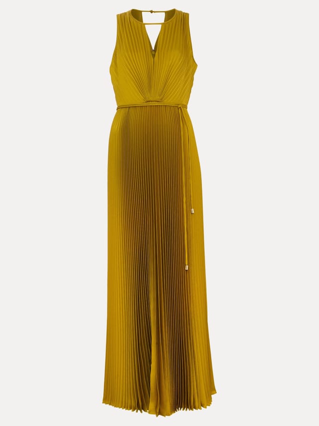 Phase Eight Phase Eight Women's Dionne Pleated Maxi Dress in Mustard - 2