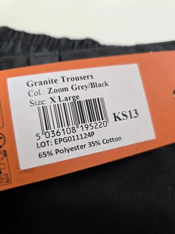 Portwest KS13 Granite Pants Trousers Size 40
