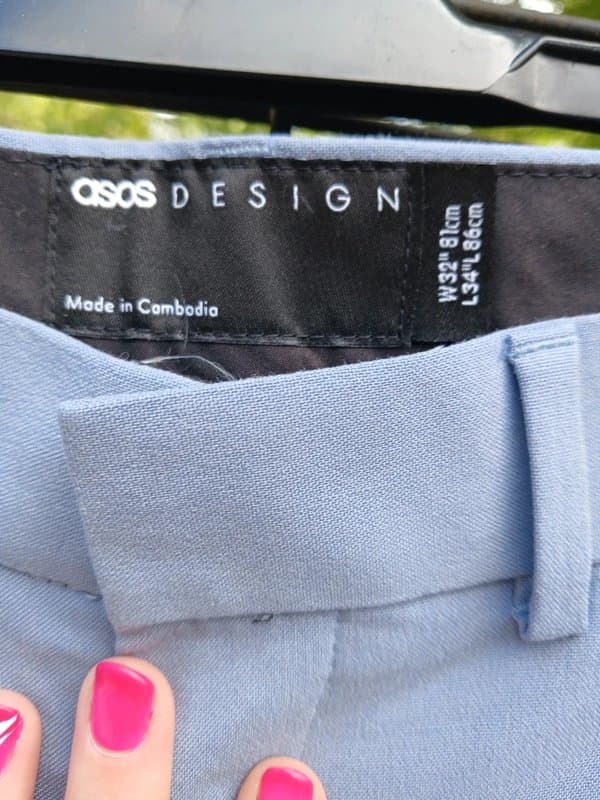 ASOS Design Blieish/greyish trousers