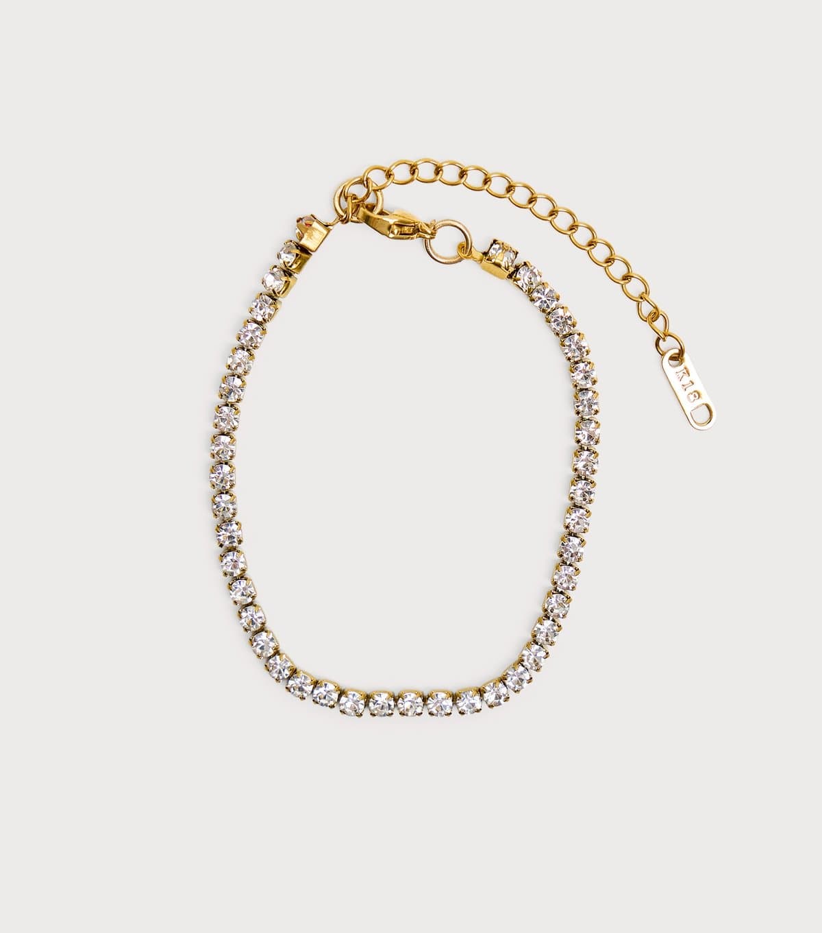 Public Desire 18ct Gold Plated Adjustable Tennis Bracelet Public Desire New Look