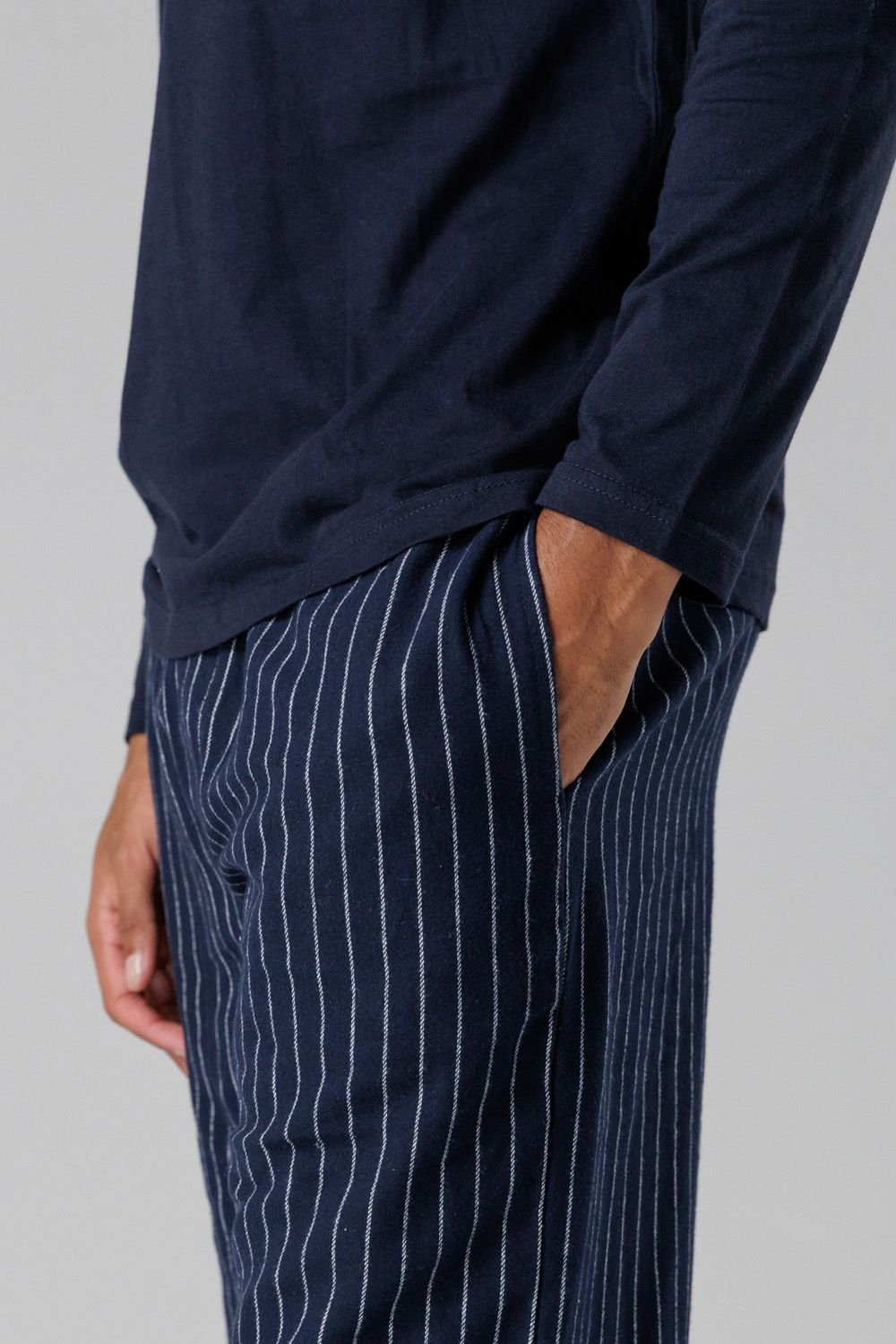 Tokyo Laundry Tokyo Laundry Men's Cotton Crew Neck Pyjama Set in Navy - 4