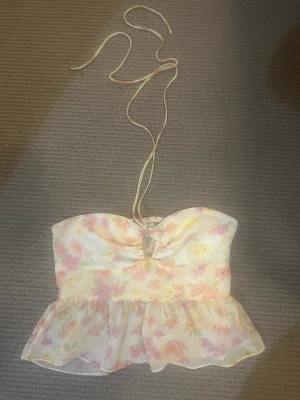 Bershka Bershka floral halter neck