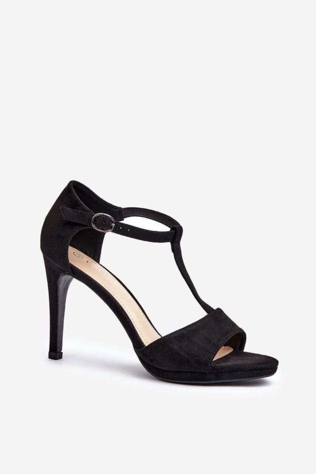 Love Lace Love Lace Women's Vinceza Stiletto Heel Sandals with Adjustable Buckle Strap in Black - 2