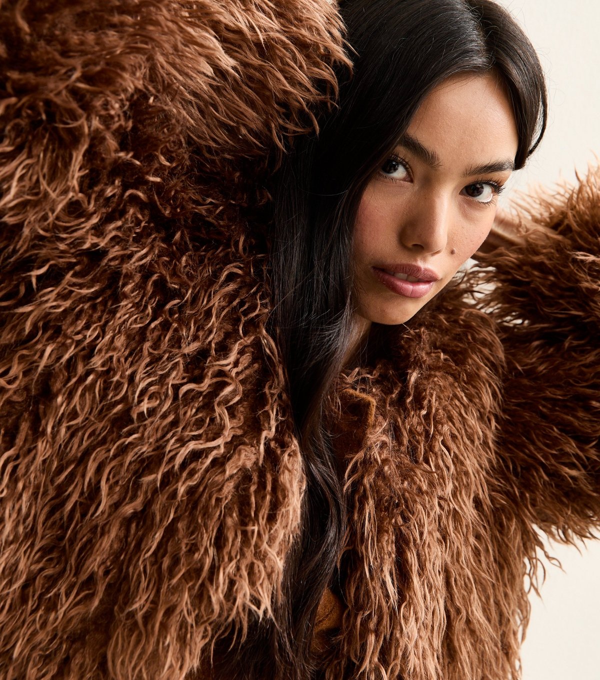 New Look Women's Tan Fur Midi Coat New Look - 2