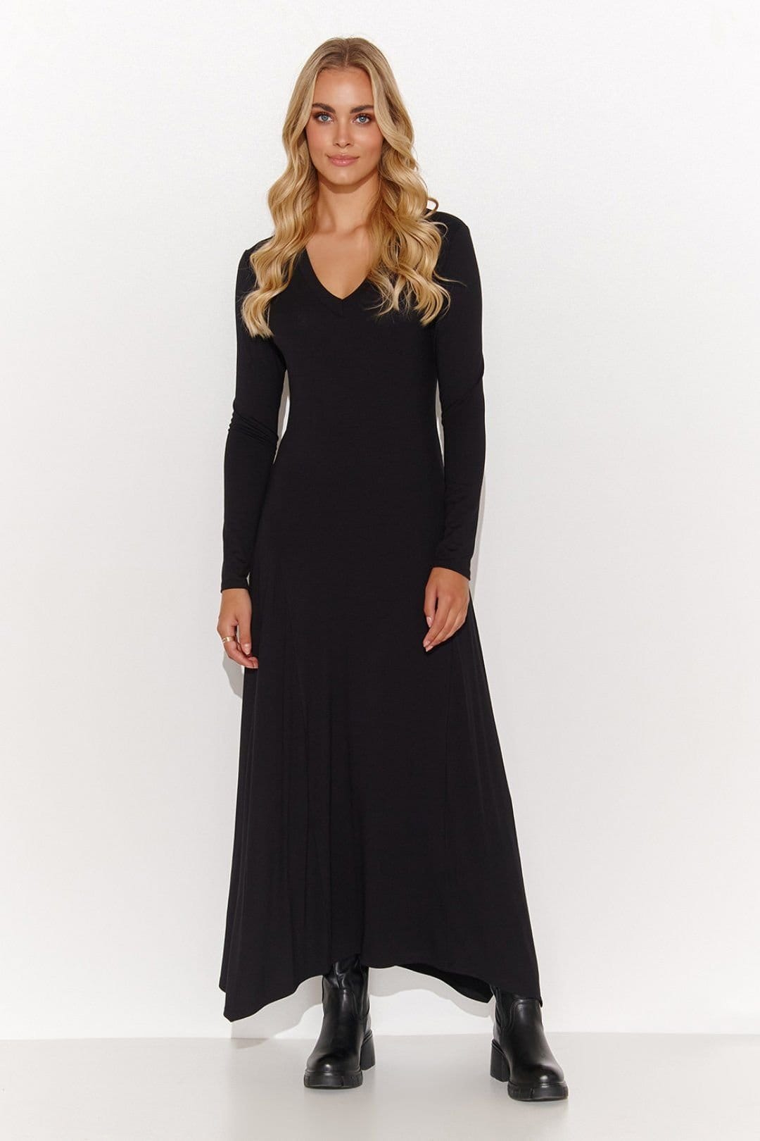 Love Lace Black Long Sleeve Viscose Dress