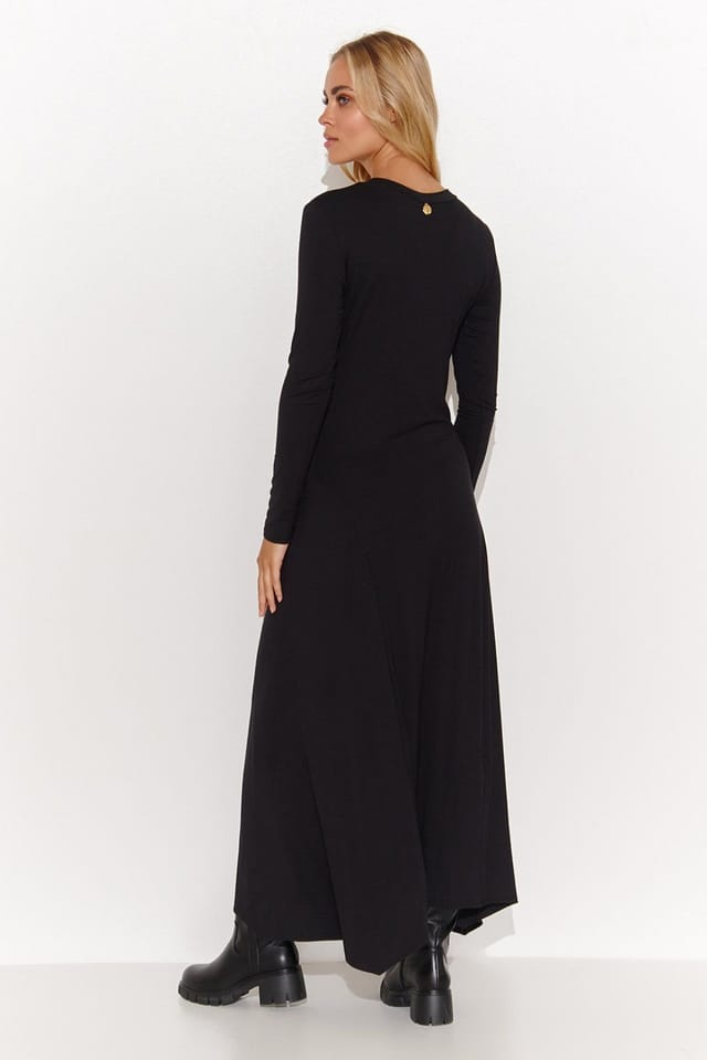 Love Lace Love Lace Women's Long Sleeve Viscose Dress in Black - 2