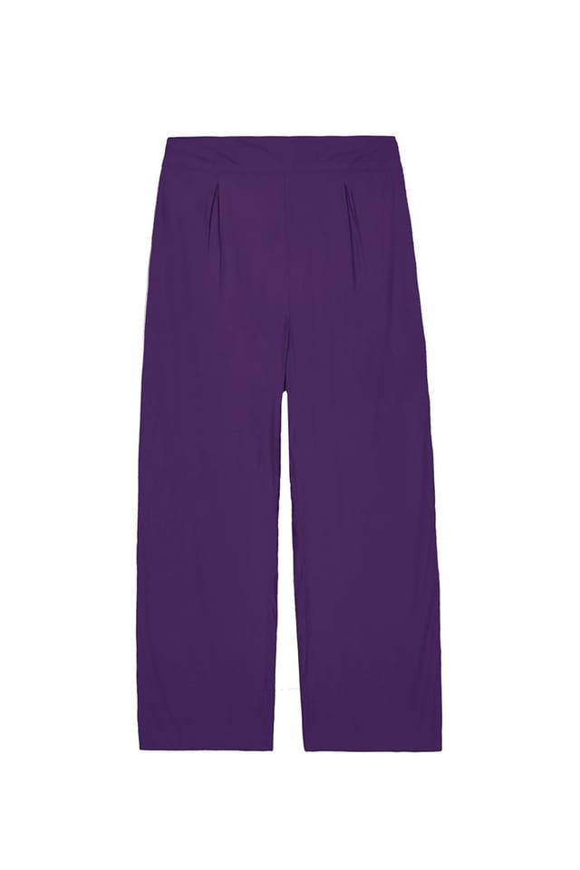 Kettlewell Kettlewell Women's Selena Satin Trousers in Aubergine - 2