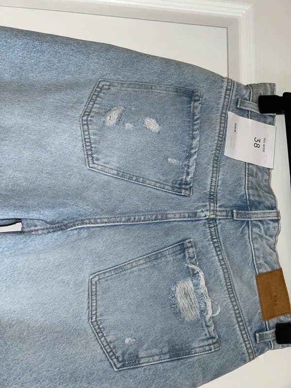 Bershka Bershka wide leg, ripped denim jeans