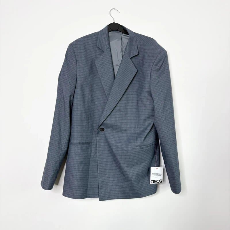 ASOS Checked Blue ASOS Blazer Size 40R