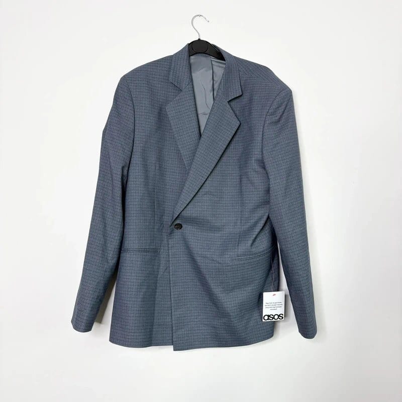 ASOS Checked Blue ASOS Blazer Size 40R - 1
