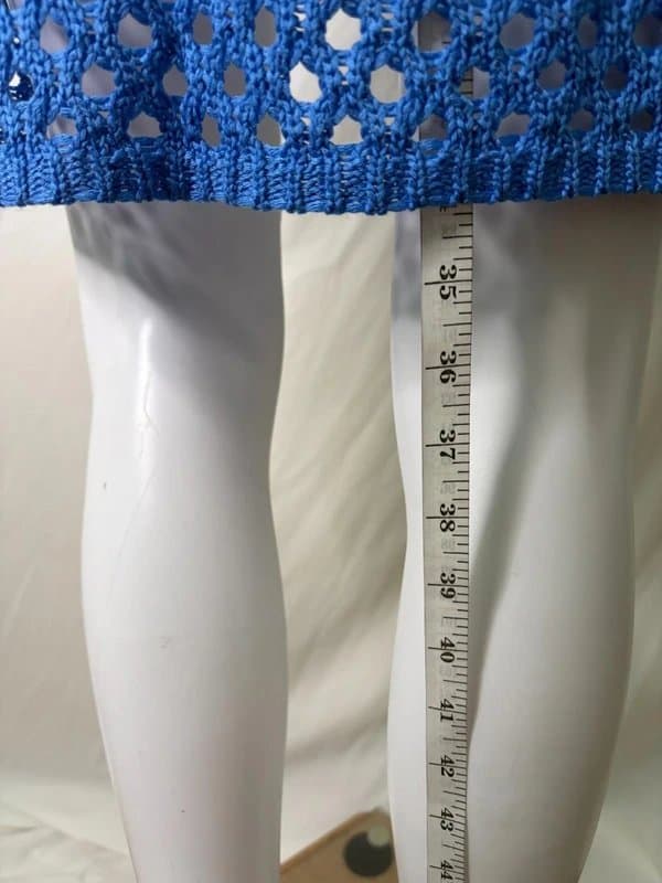 Marble Marble Crochet Cardigan Size 4 UK 14 Blue Stretch Womens Top NEW EU 42 RRP £49