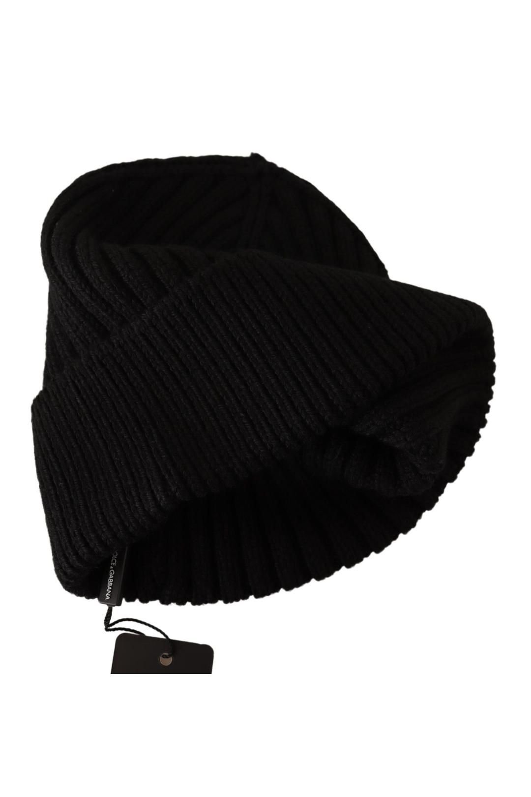 Dolce & Gabbana Dolce & Gabbana Women's Black Wool Knit Winter Hat - 4