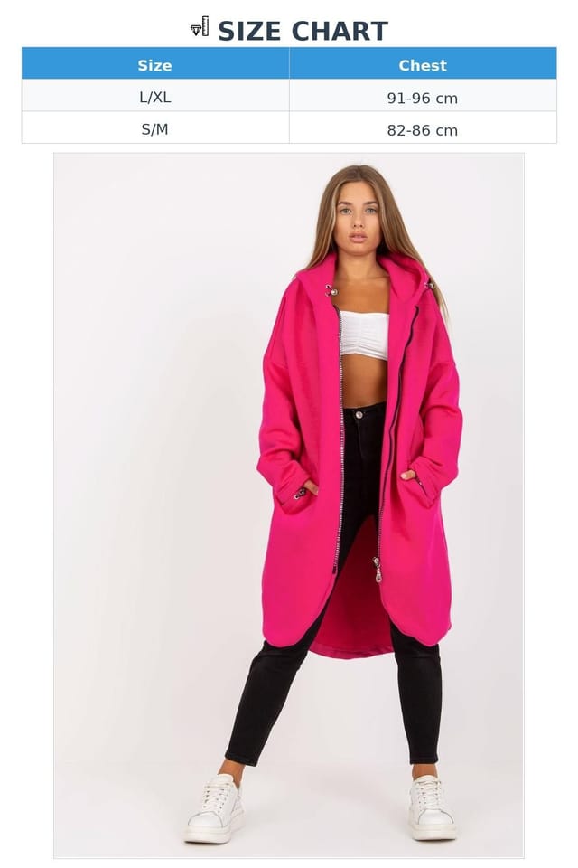 Love Lace Love Lace Women's Hooded Zip Front Extended Sweatshirt in Fuchsia - 3