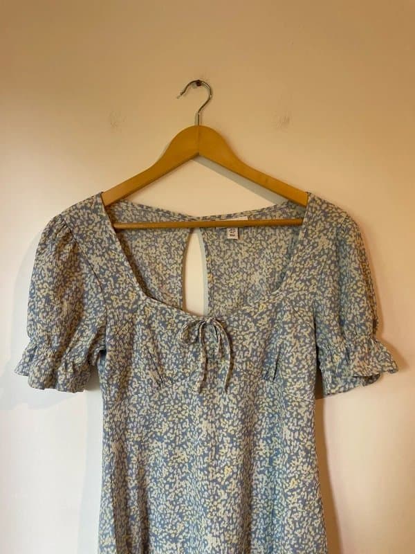 Topshop Babydoll baby blue floral dress