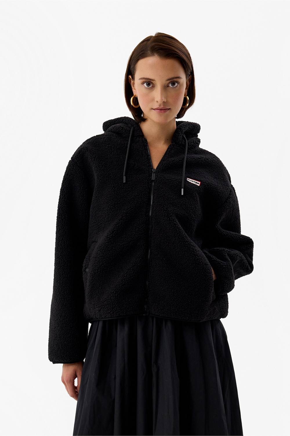 Hunter Hunter Women's Bonelle Borg Fleece Jacket in Black - 2