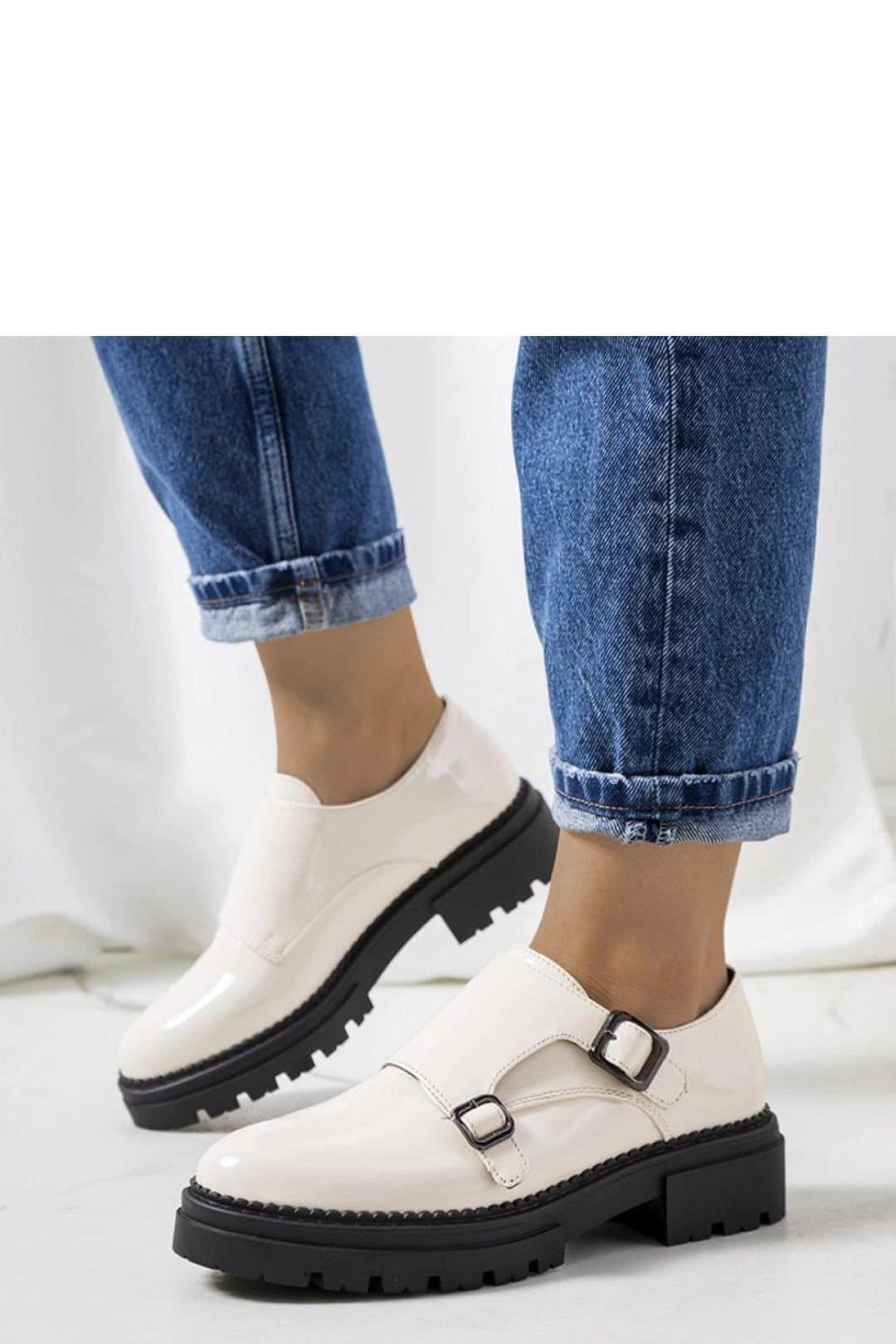 Love Lace Love Lace Women's High Tractor Sole Flap Strap Shoes with Insole Summer in Beige