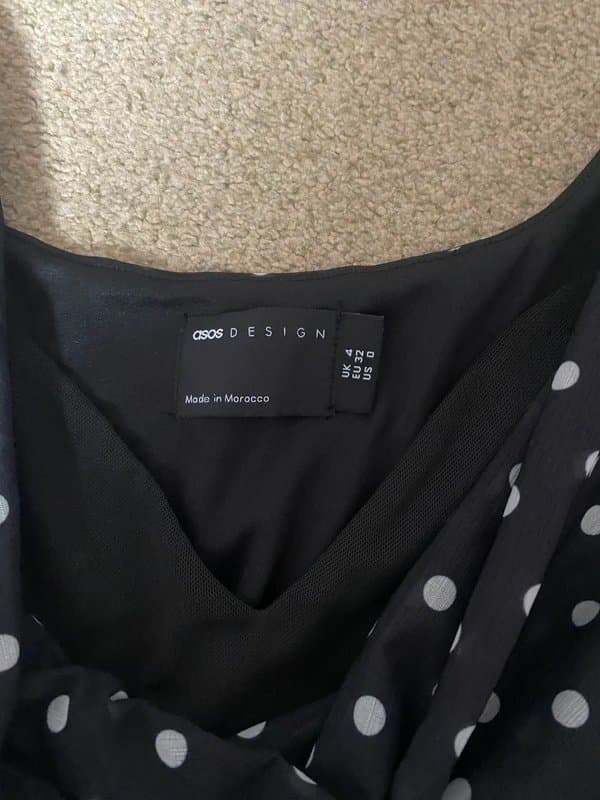 ASOS Design ASOS black polka dot top