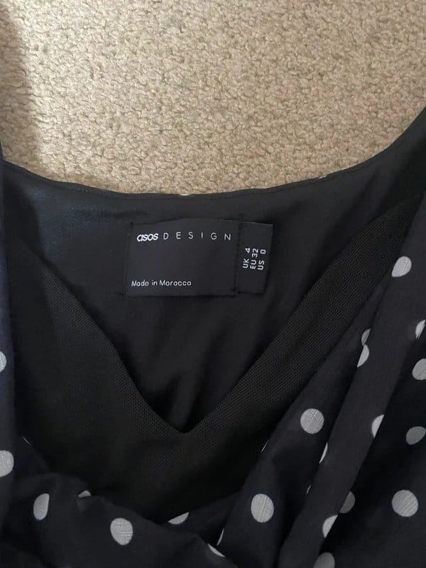ASOS Design Black Polka Dot Top