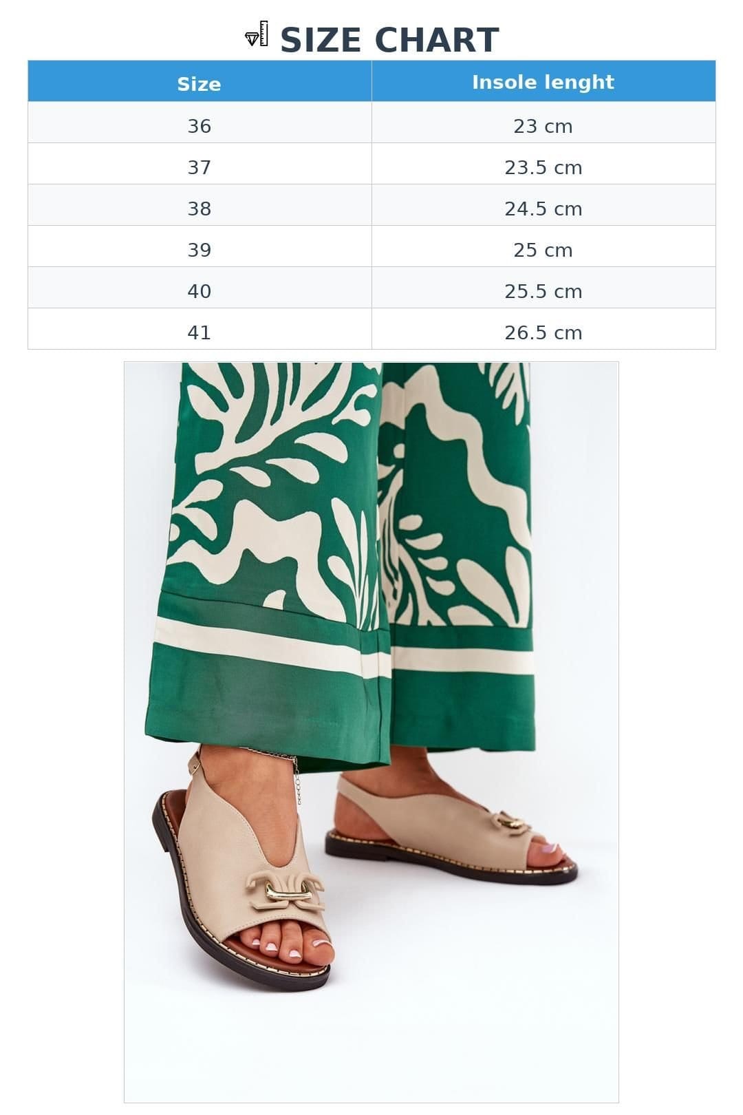 Love Lace Love Lace Women's Elegant Flat Buckle Sandals with Decorative Front Strap in Beige - 4