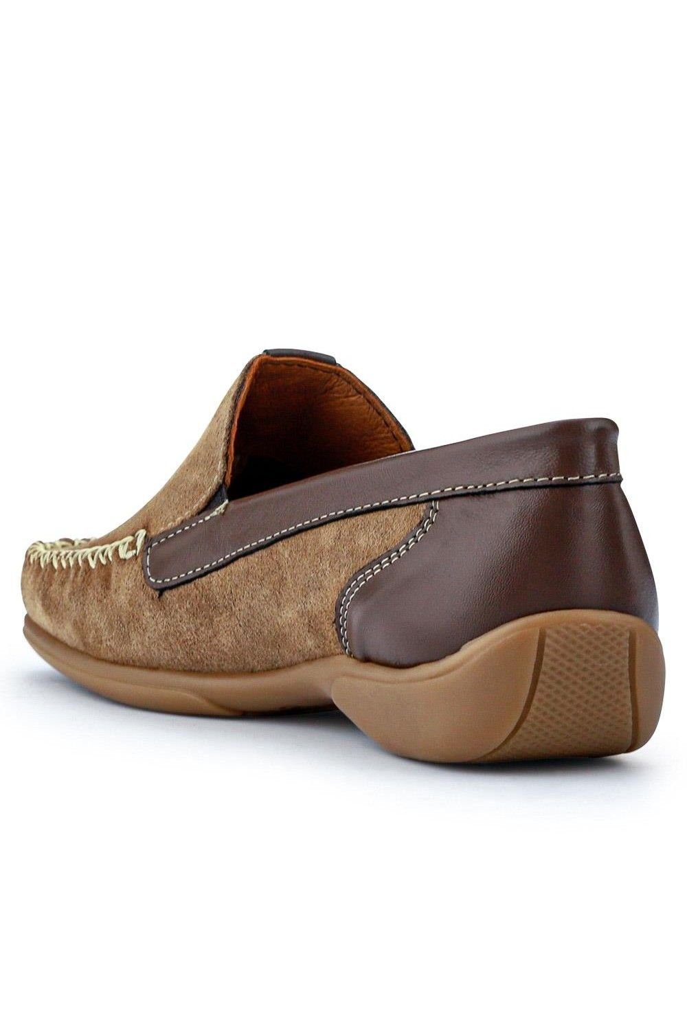 Pavers Pavers Women's Leather Moccasins in Beige - 3