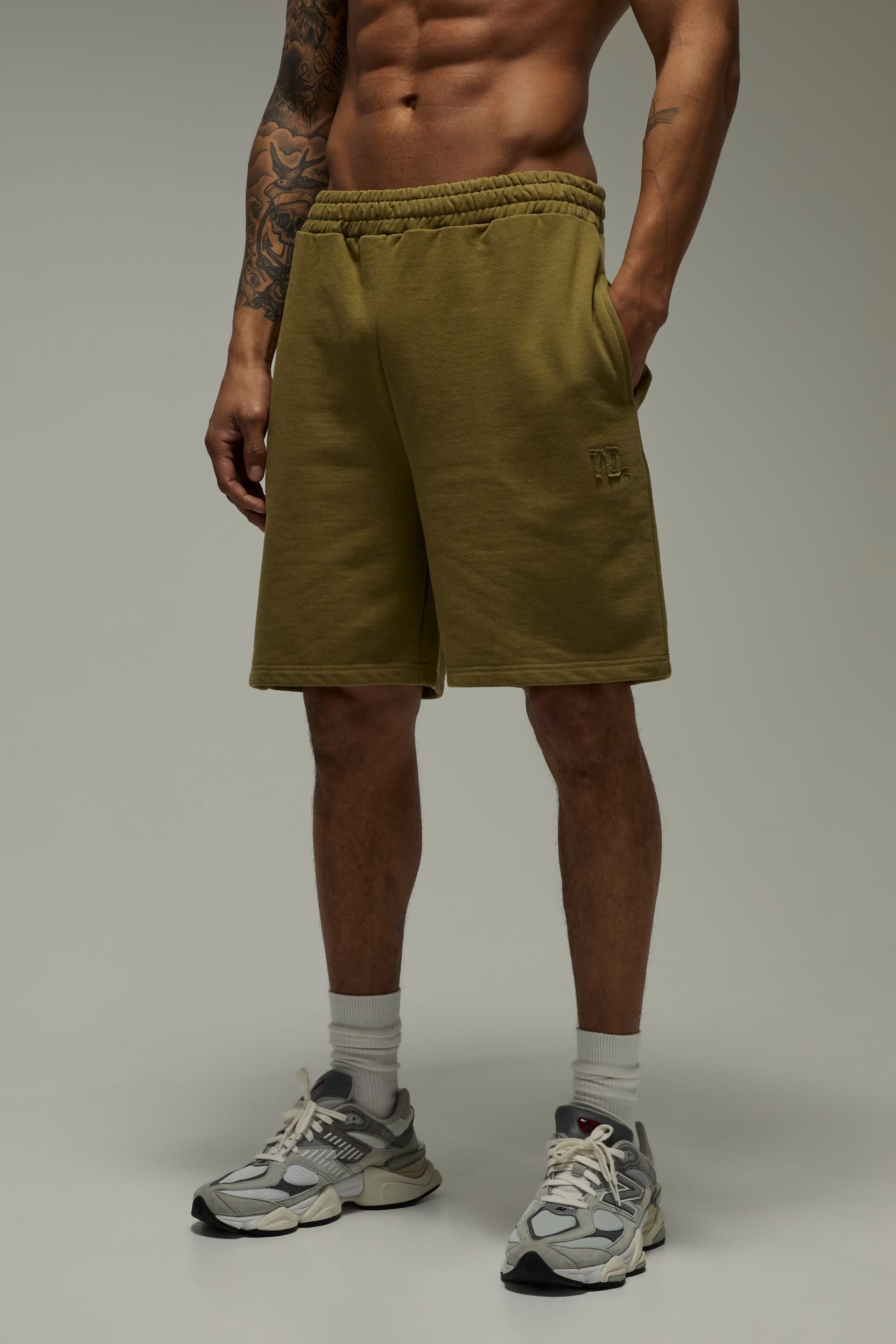 Training Dept. Training Dept. Men's Training Dept Premium Heavyweight 420gsm Loopback Loose Fit Short in Olive