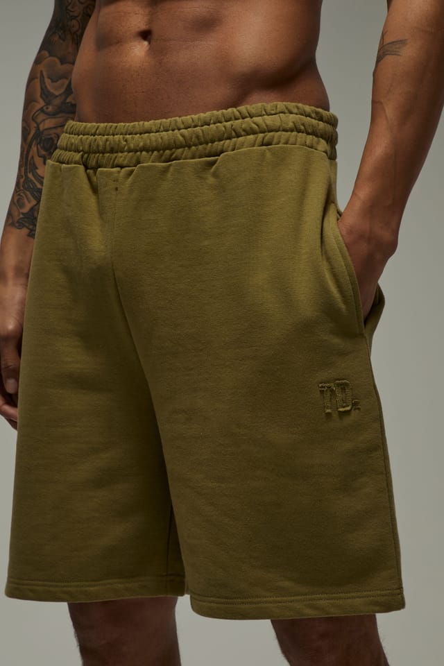 Training Dept. Training Dept. Men's Training Dept Premium Heavyweight 420gsm Loopback Loose Fit Short in Olive - 3