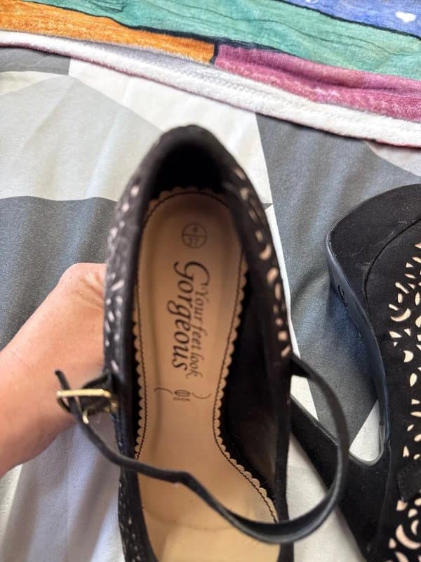 New Look Black velvet high heel shoes