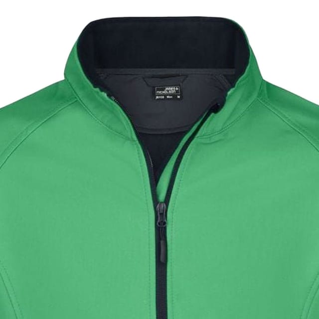 James and Nicholson James and Nicholson Men's Promo Soft Shell Jacket in Green - 2