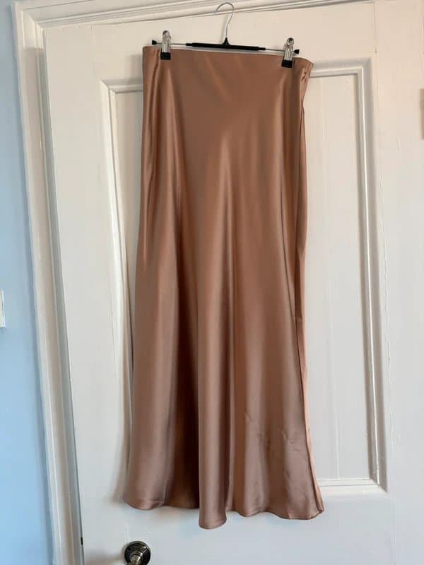 New Look New look satin slip skirt bronze gold size 10